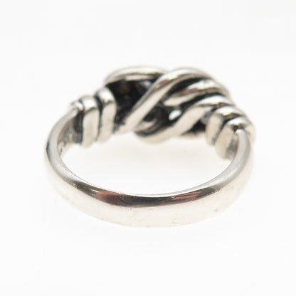 Metropolitan Museum of Art Sterling Silver Vintage Knot Oxidized Ring Size 7.75