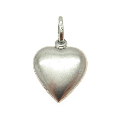 800 Silver Antique Art Deco European Heart Chatelaine Minimalist Charm Pendant