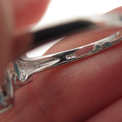 925 Sterling Silver Real Sleeping Beauty Turquoise Ring Size 8
