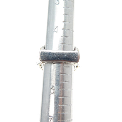 MICHAEL VALITUTTI Gems En Vogue Sterling 2-Tone Carnelian & Ruby Ring Size 5.25