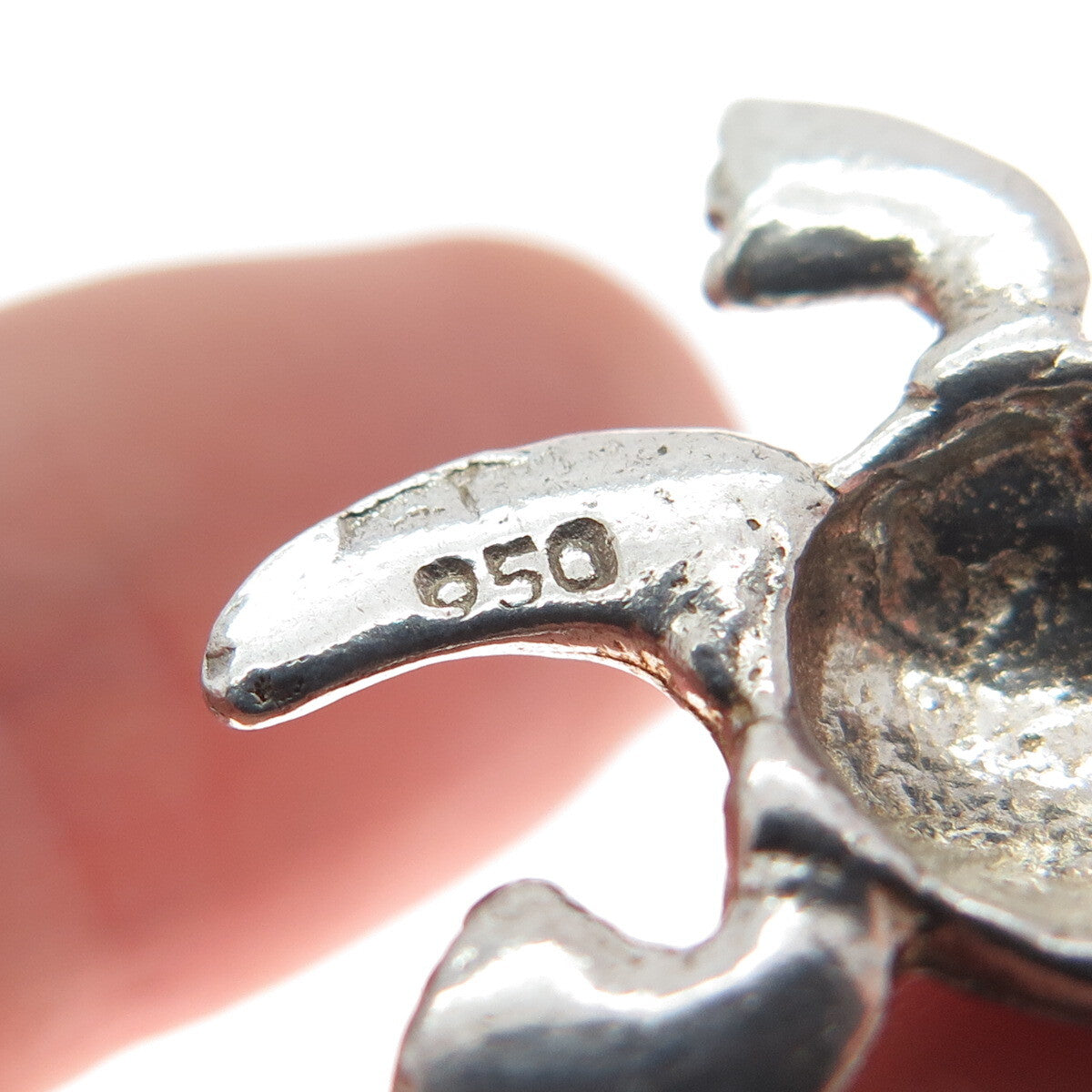 950 Silver Vintage Lizard Minimalist Pendant