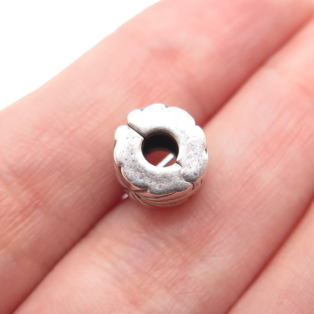PANDORA 925 Sterling Silver Sunburst Oxidized Clip Charm