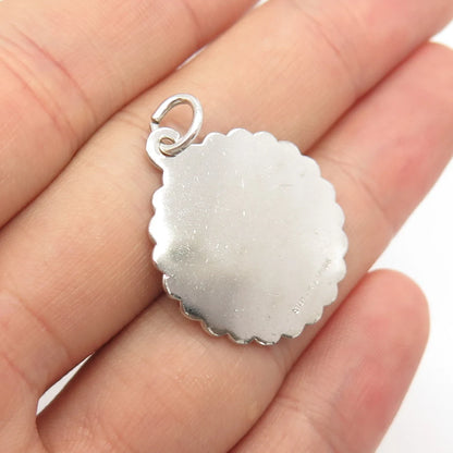 925 Sterling Silver Vintage Lamode "Sweet 16" Round Pendant