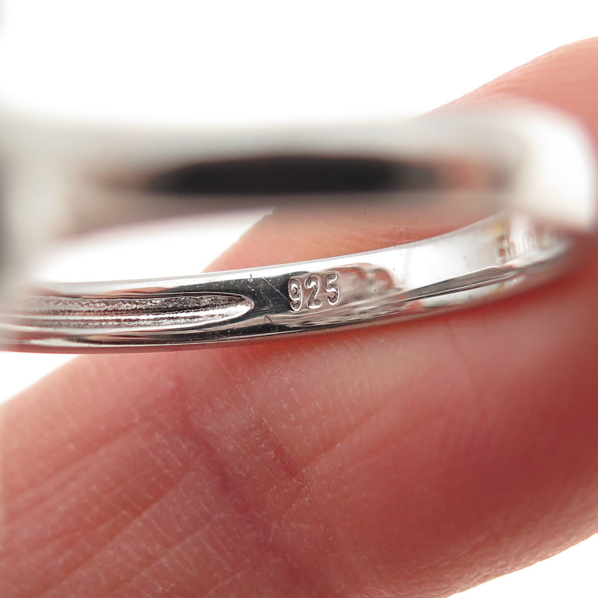 925 Sterling Silver Round & Tapered Baguette-Cut C Z Floral Ring Size 9