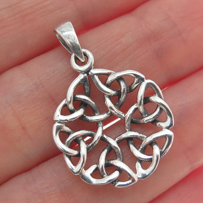CHARLES WINSTON 925 Sterling Silver Vintage Celtic Trinity Knot Charm Pendant