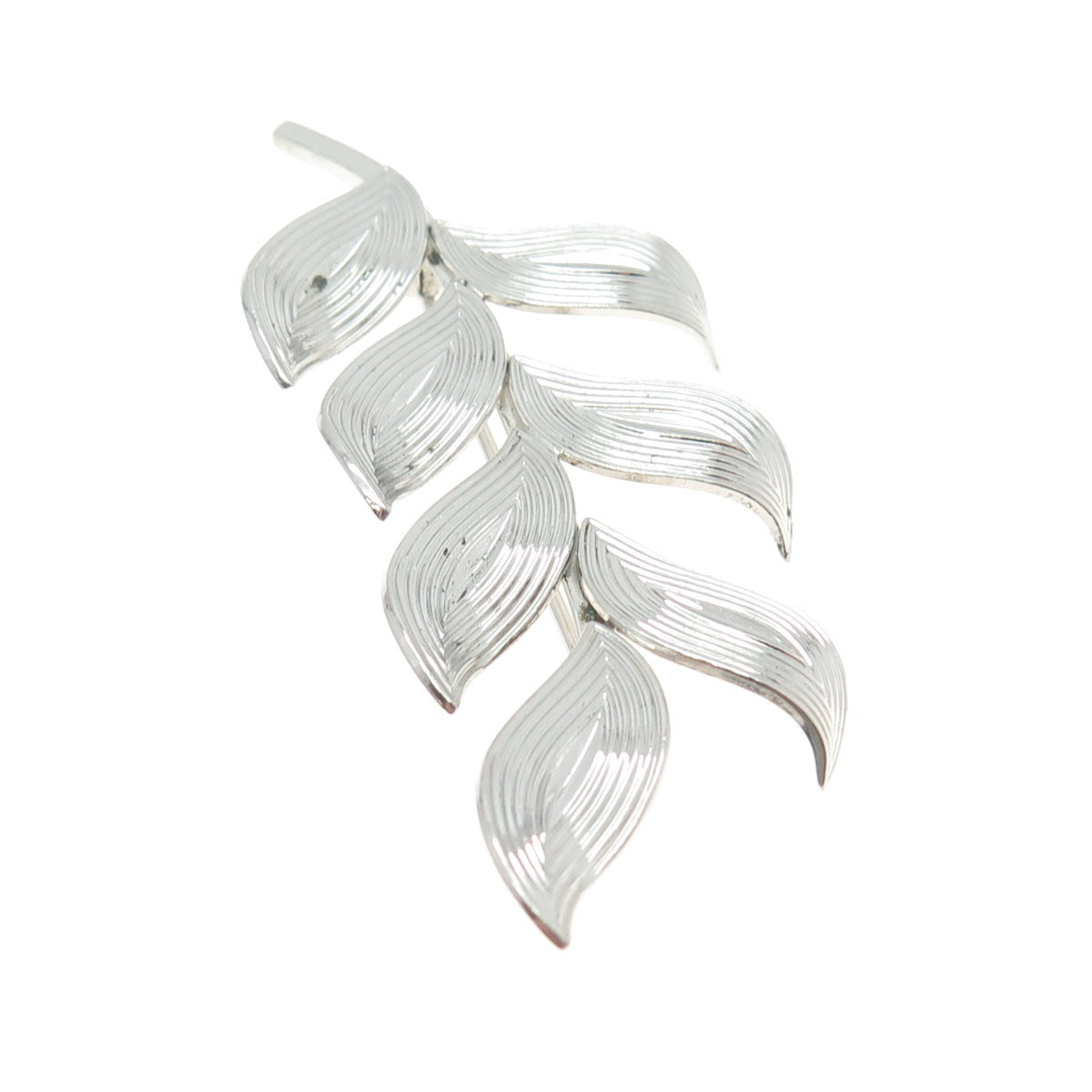 VAN DELL 925 Sterling Silver Vintage Laurel Leaf Pin Brooch