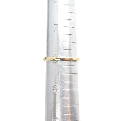 925 Sterling Silver Gold Plated Real Diamond & Emerald Ring Size 8