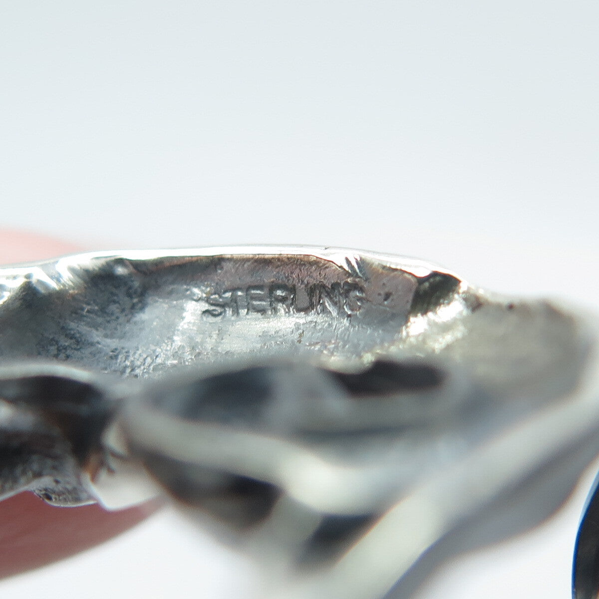 925 Sterling Silver Vintage Floral Oxidized Pendant