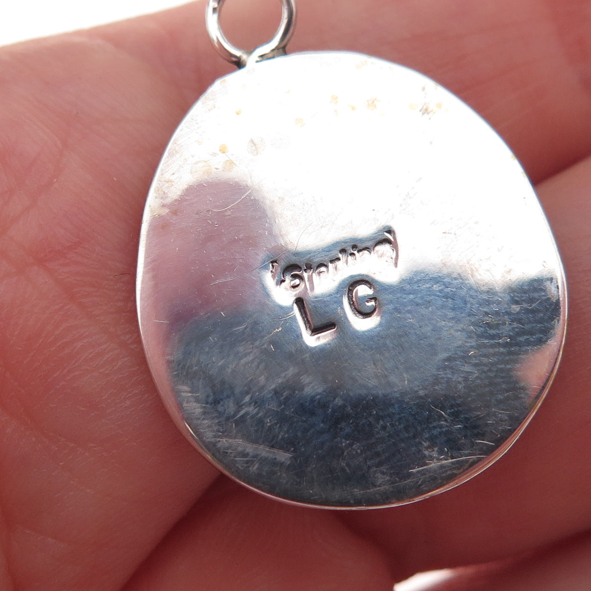 Lorencita Garcia Old Pawn 925 Sterling Silver Vintage Turquoise Charm Pendant