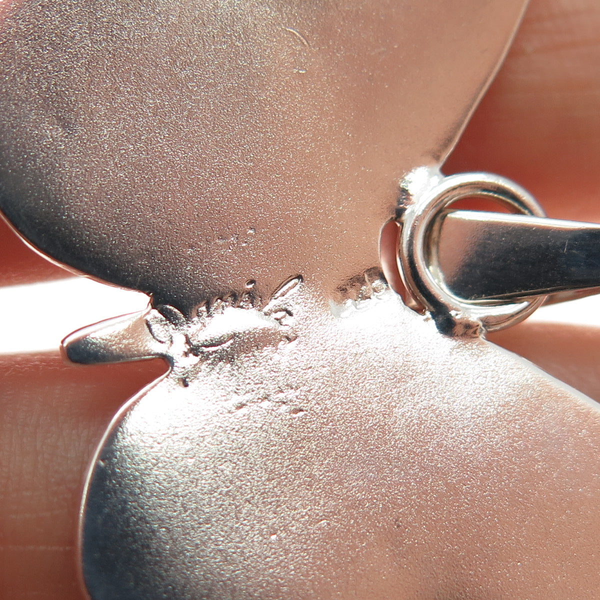 DANIELA 925 Sterling Silver Vintage Mexico Modernist Butterfly Pendant