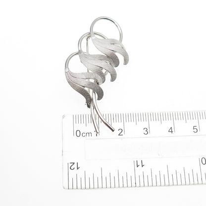Van Dell 925 Sterling Silver Antique Art Deco Flower Pin Brooch
