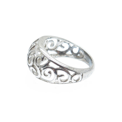 NEVADA 925 Sterling Silver Vintage Swirl Ring Size 5.25