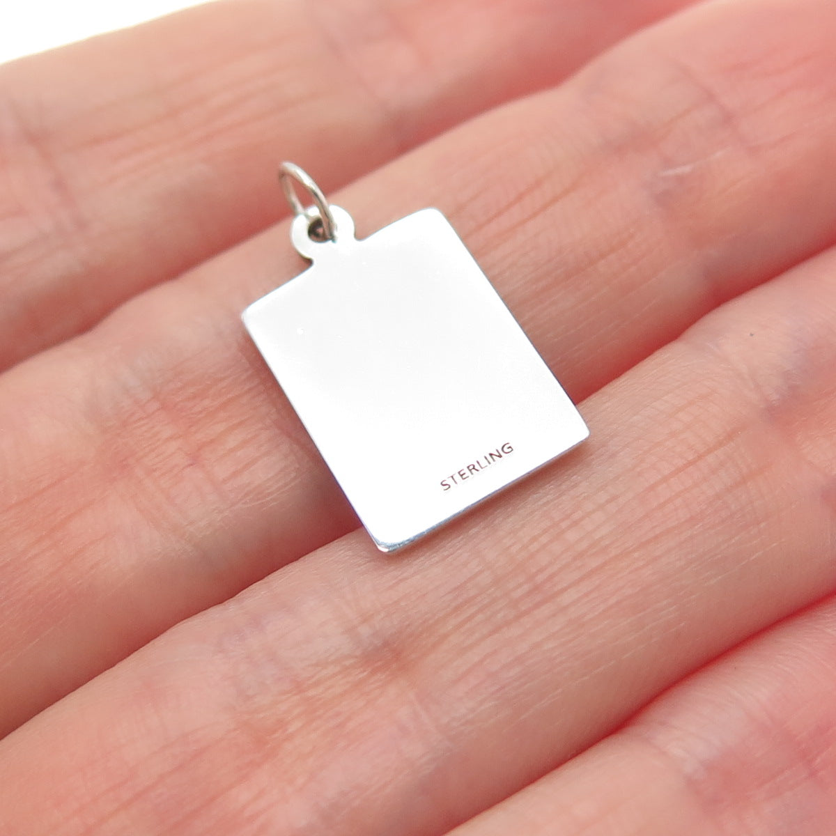 925 Sterling Silver Red Enamel I Don't Have Brakes Minimalist Charm Pendant