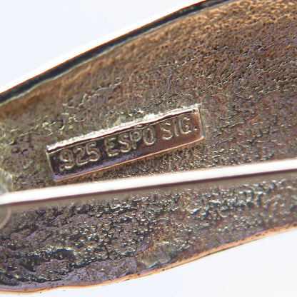 925 Sterling Silver Vintage J. Esposito Modernist Pin Brooch