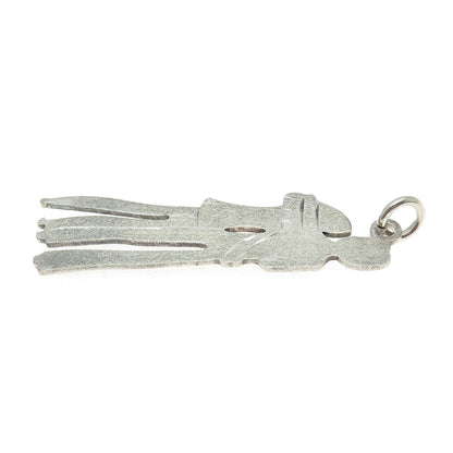 800 Silver Vintage Couple Textured Pendant