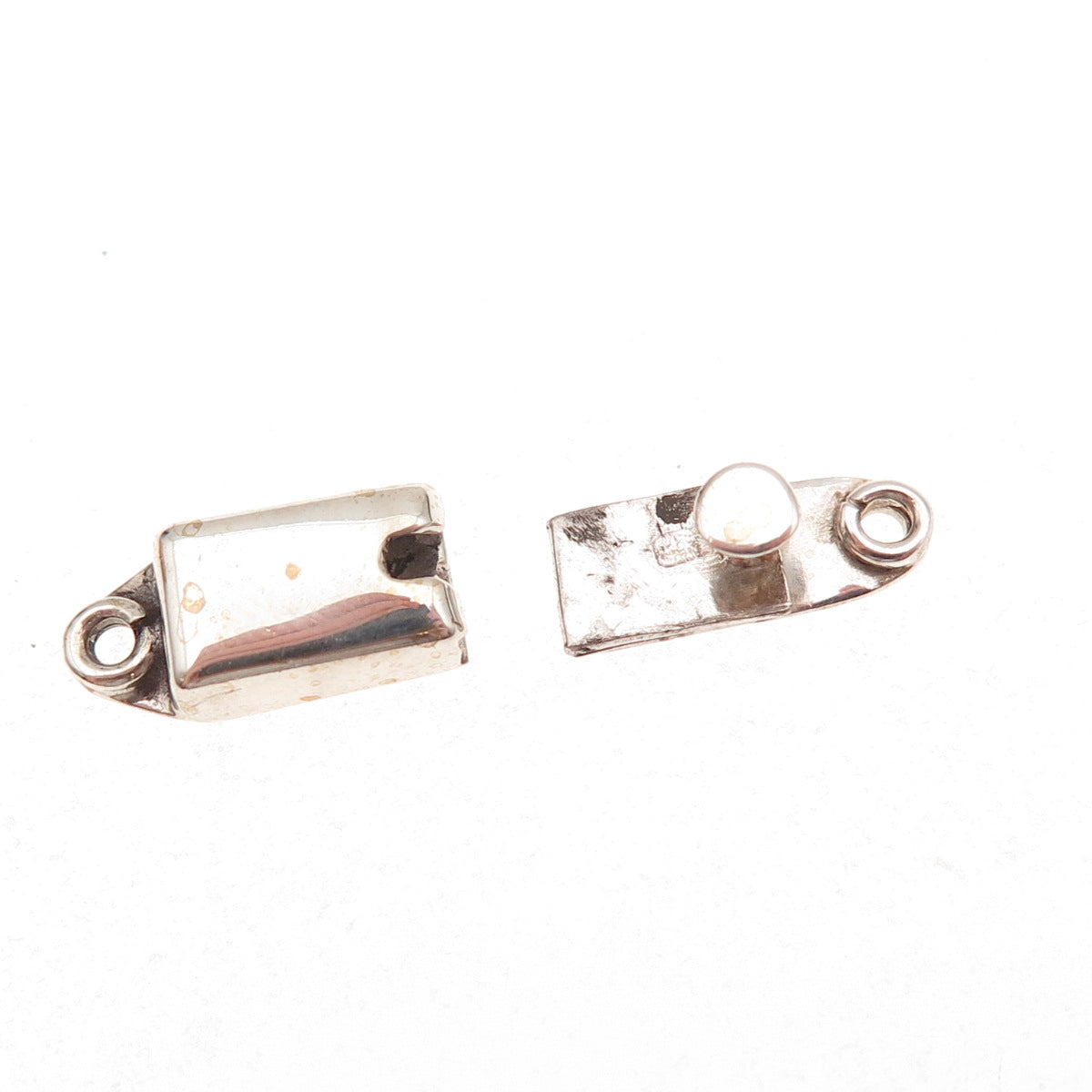 925 Sterling Silver Vintage Mexico Bracelet / Necklace Box Lock Clasp