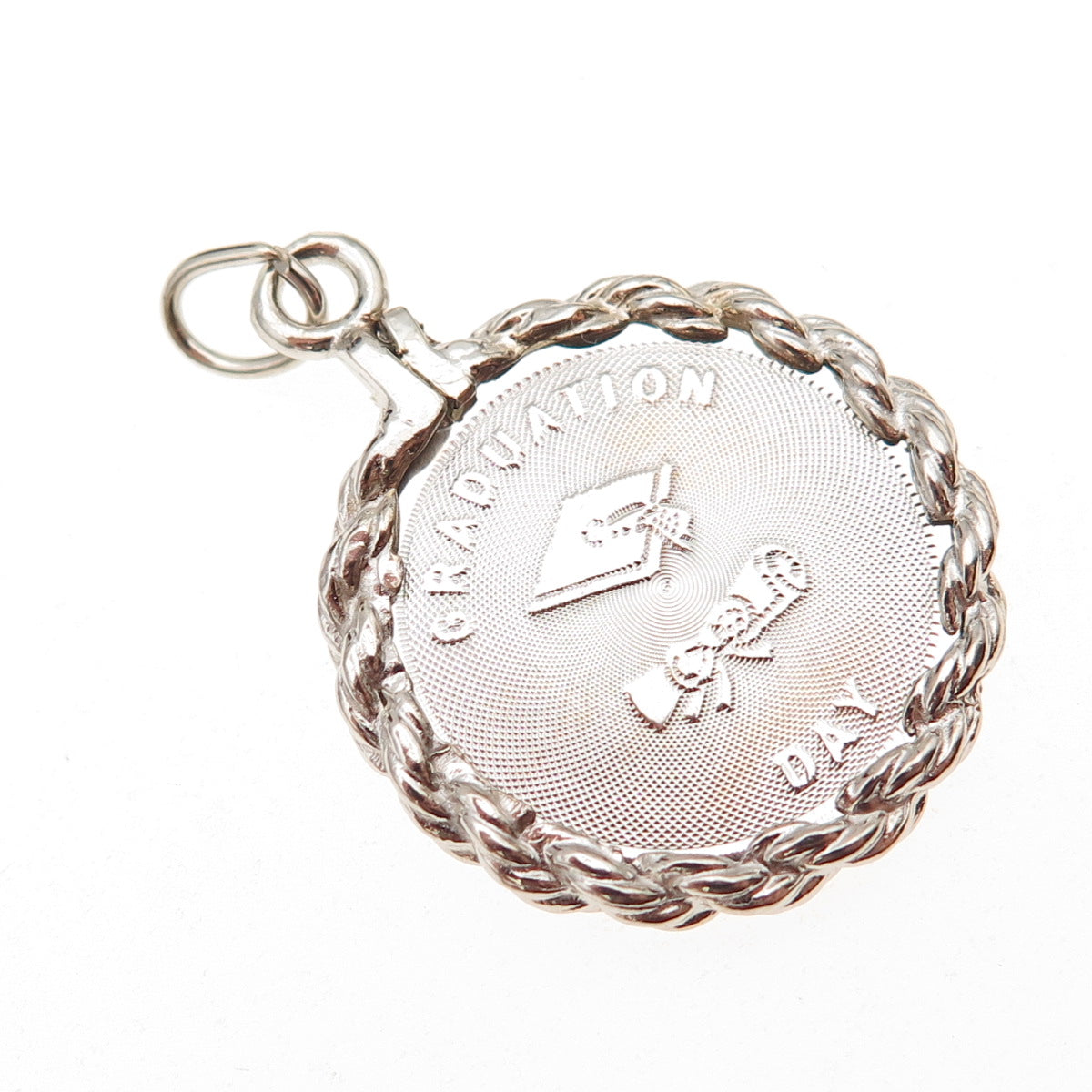 Crea 925 Sterling Silver Vintage Graduation Day Charm Pendant