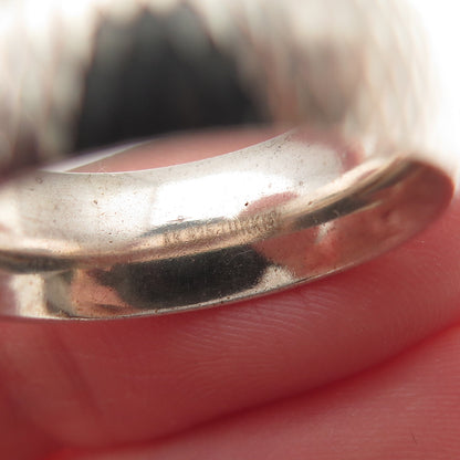 925 Sterling Silver Vintage Diamond-Cut Band Ring Size 7