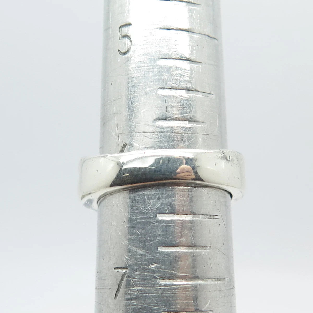 925 Sterling Silver Vintage Striped Ring Size 6.25