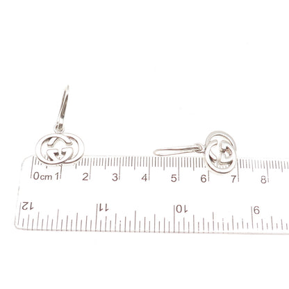 Gucci 925 Sterling Silver Vintage Interlocking G Dangle Earrings