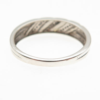 925 Sterling Silver Real Round-Cut Diamond Ring Size 10.75