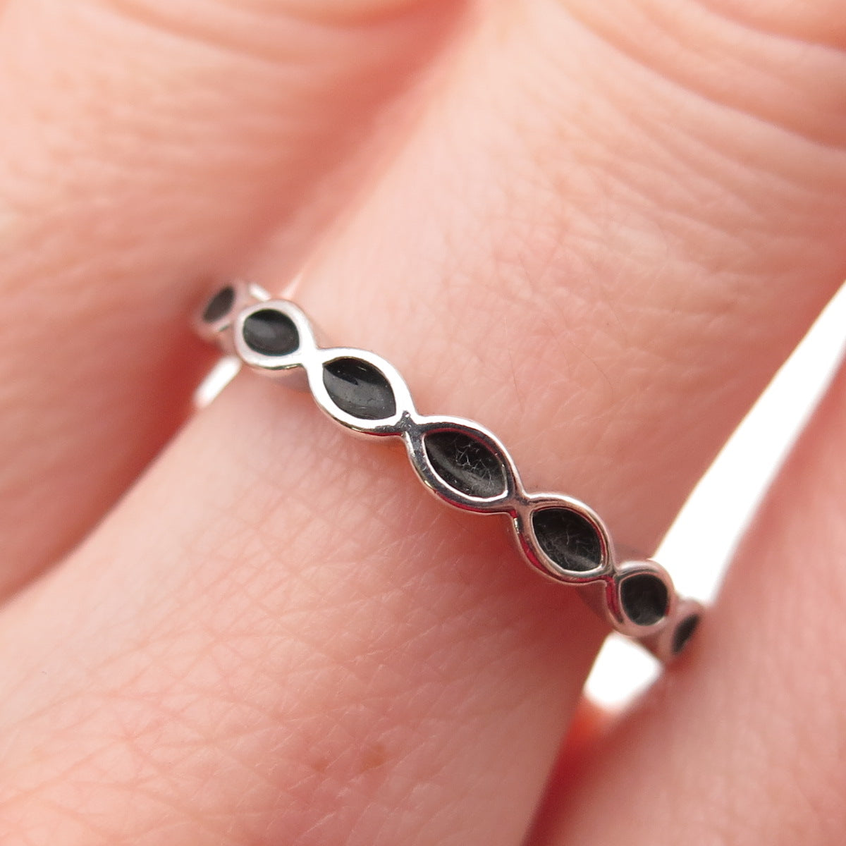 PANDORA 925 Sterling Silver Better Together Band Ring Size 6.75