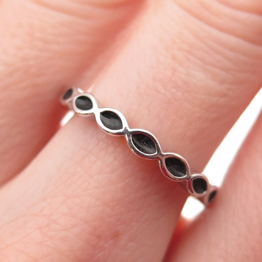 PANDORA 925 Sterling Silver Better Together Band Ring Size 6.75