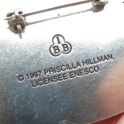 PRISCILLA HILLMAN 925 Sterling Silver Vintage 1997 Cherished Teddies Pin Brooch