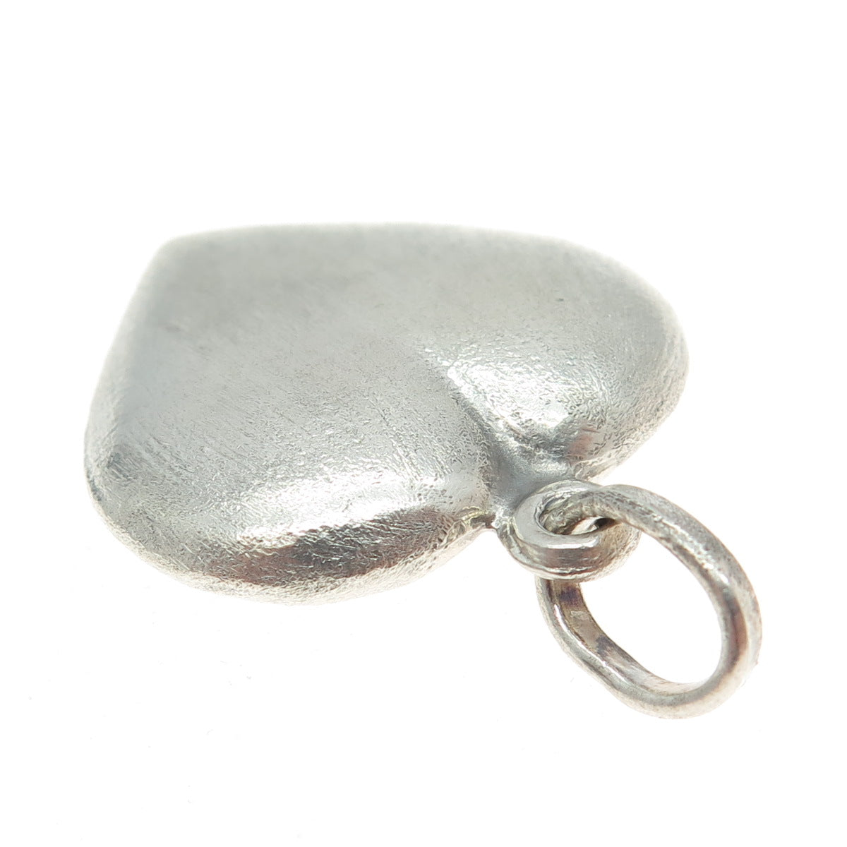 925 Sterling Silver Vintage Puffy Heart 3D Pendant