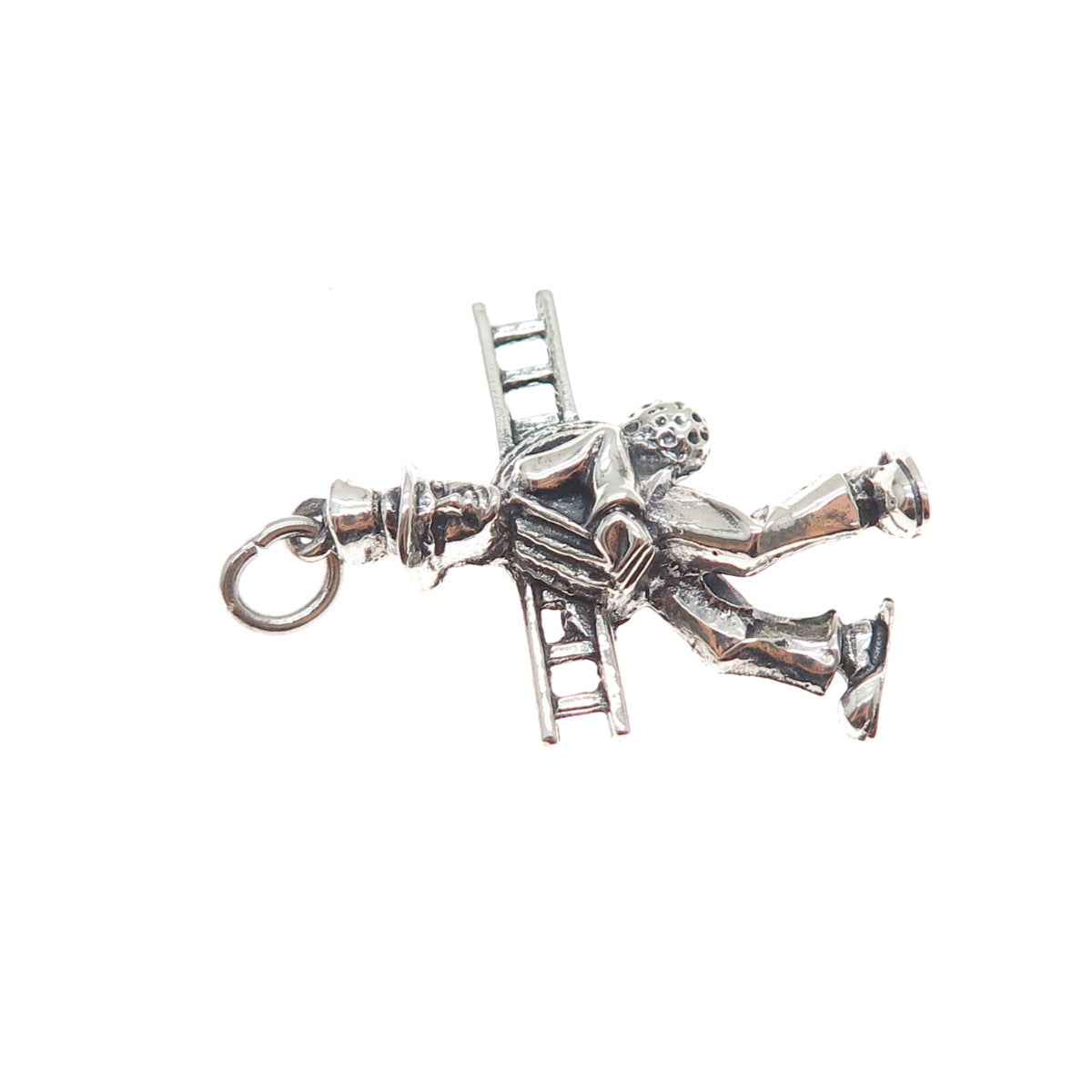 835 Silver Vintage European Chimney Sweep Oxidized Charm Pendant