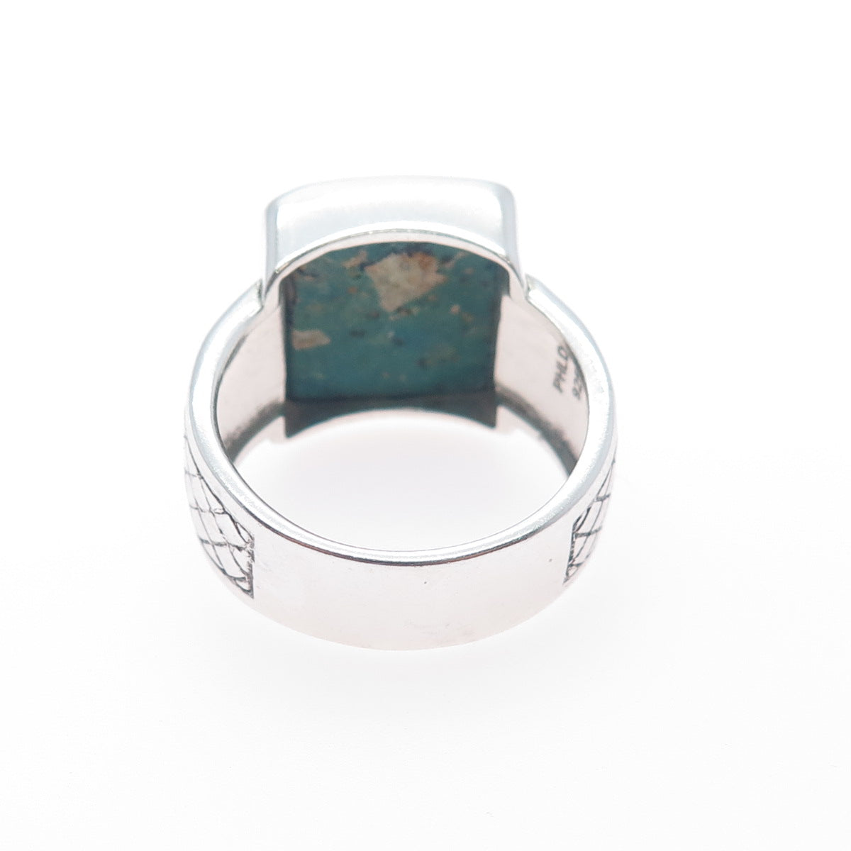 PHLD PlayHardLookDope 925 Sterling Silver Real Turquoise Ring Size 11.5