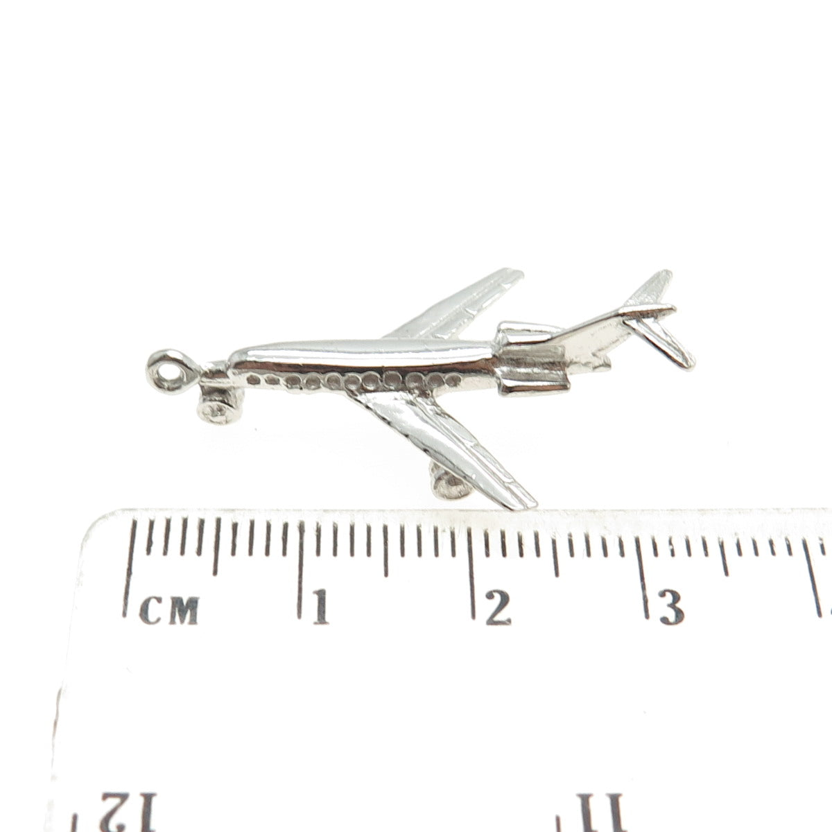 HAMILTON & HAMILTON 925 Sterling Silver Vintage Airplane 3D Pendant