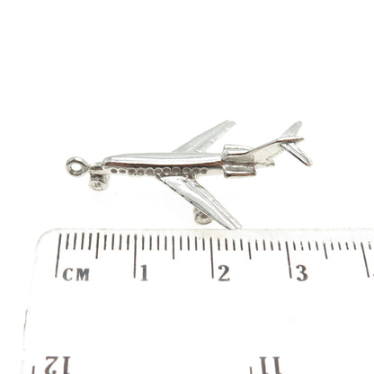 HAMILTON & HAMILTON 925 Sterling Silver Vintage Airplane 3D Pendant