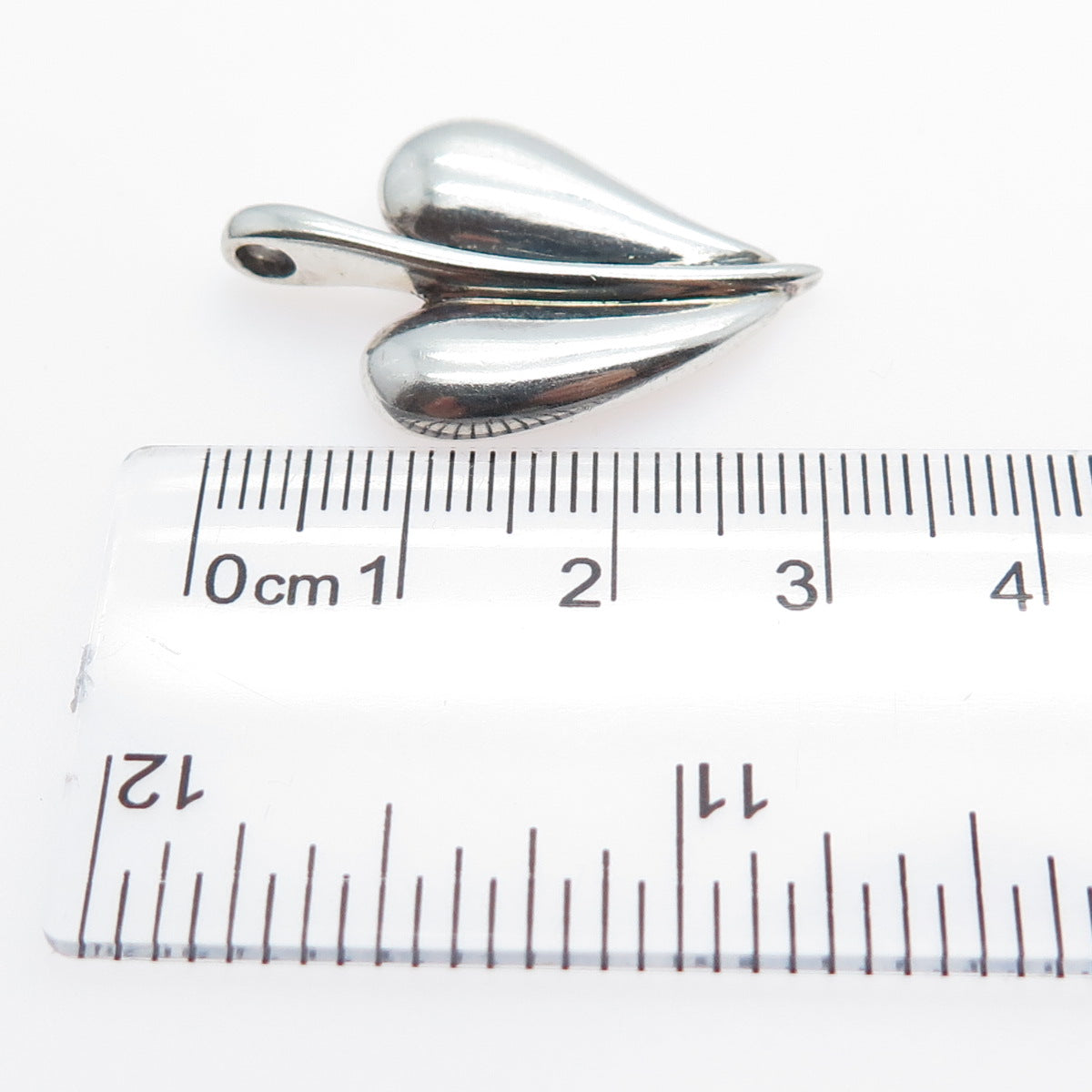 925 Sterling Silver Vintage Lotus Leaf Oxidized Pendant