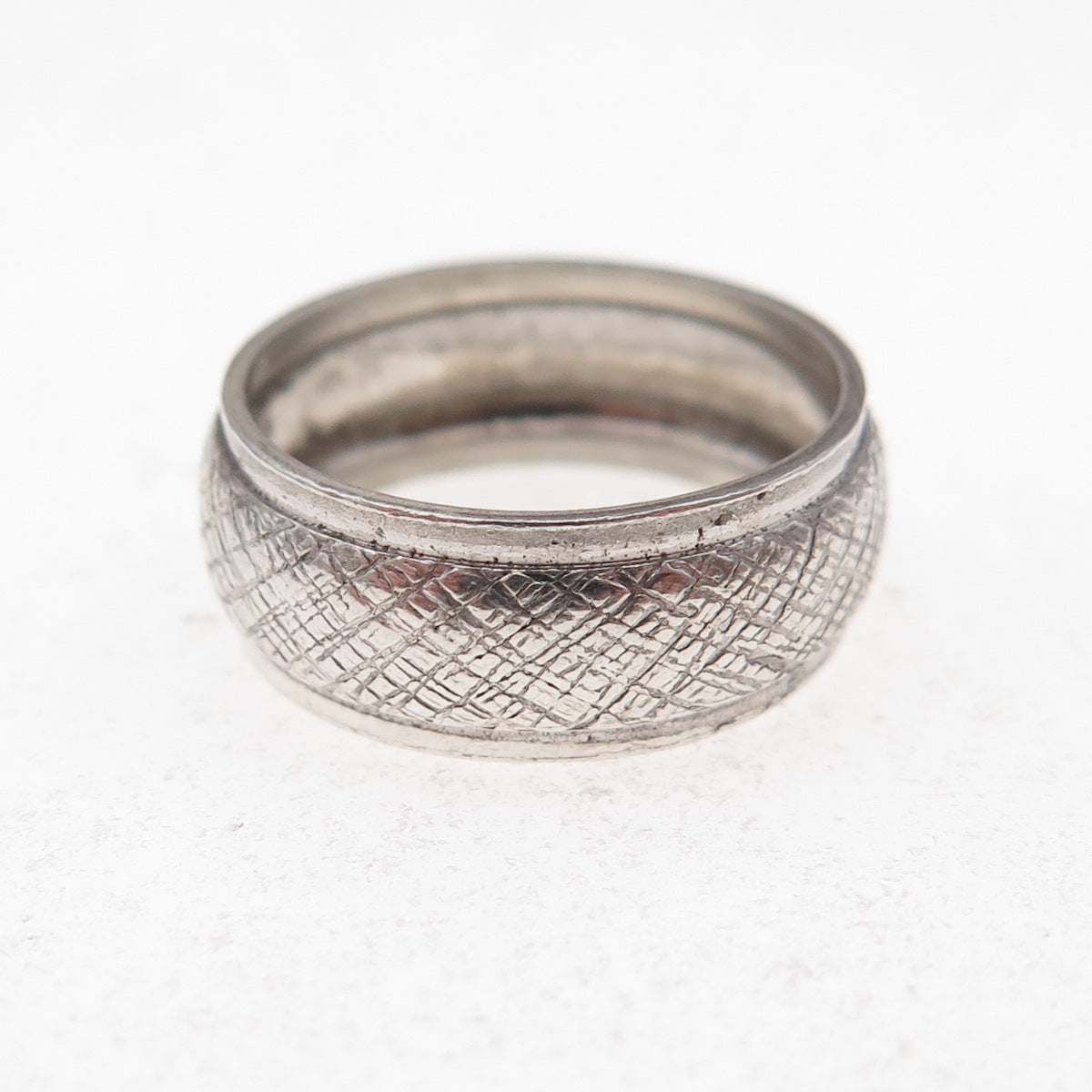 J.D. Schlang Co. 925 Sterling Silver Antique Art Deco Oxidized Band Ring Size 6