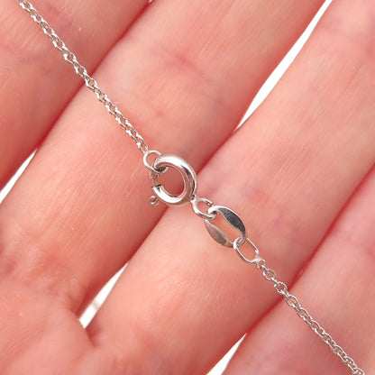 Chuck Clemency 925 Sterling Silver Real Tanzanite Cross Cable Chain Necklace 18"