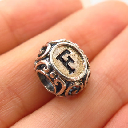 925 Sterling Silver Chamilia Letter "F" Initially Speaking Bead Charm