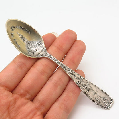 925 Sterling Antique Gorham "City of Churches / Brooklyn Bridge" Spoon