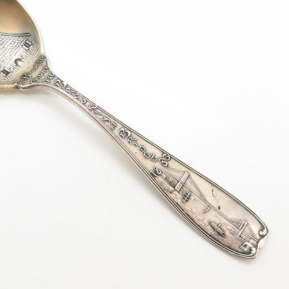 925 Sterling Antique Gorham "City of Churches / Brooklyn Bridge" Spoon