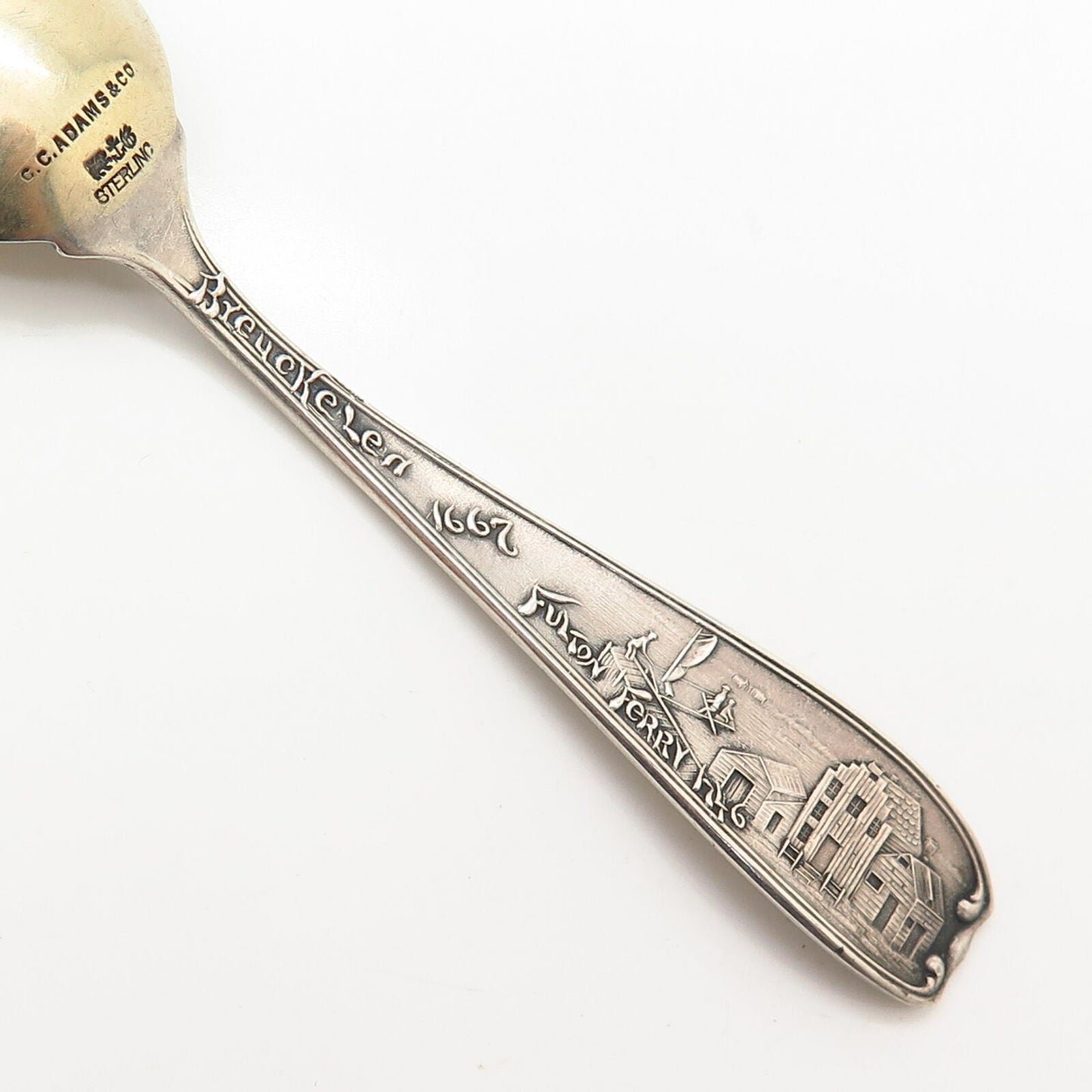 925 Sterling Antique Gorham "City of Churches / Brooklyn Bridge" Spoon