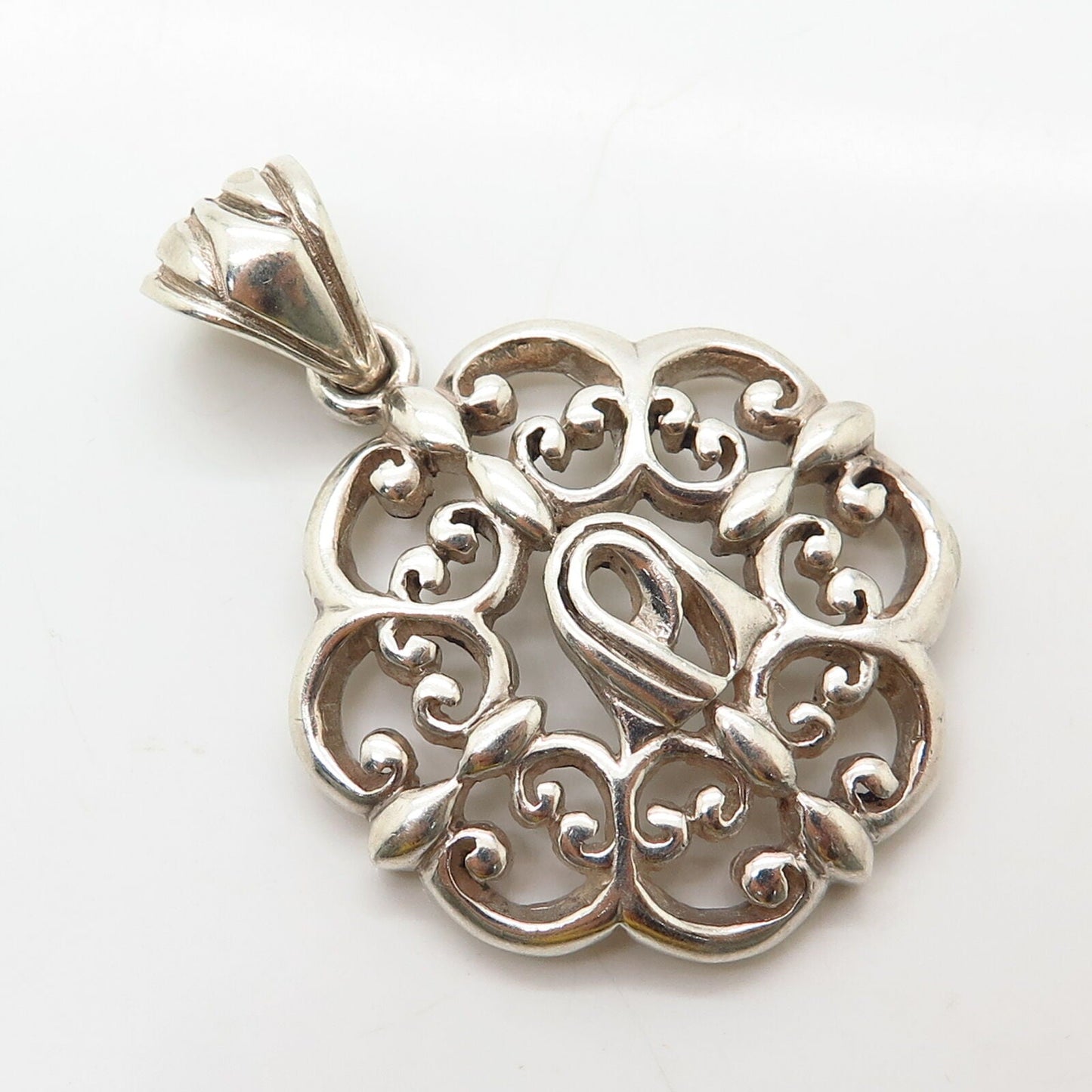 925 Sterling Silver Ornate Design Pendant