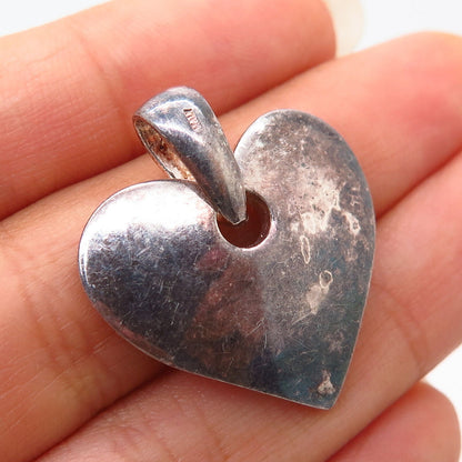 925 Sterling Silver Italy Heart Design Pendant