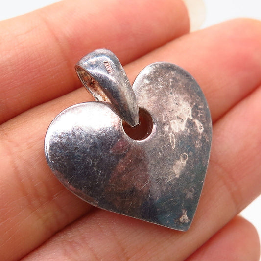 925 Sterling Silver Italy Heart Design Pendant