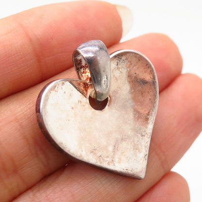 925 Sterling Silver Italy Heart Design Pendant