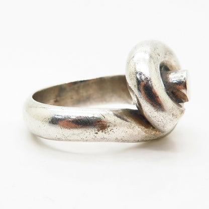 925 Sterling Silver Vintage Spain Knot Design Solid Ring