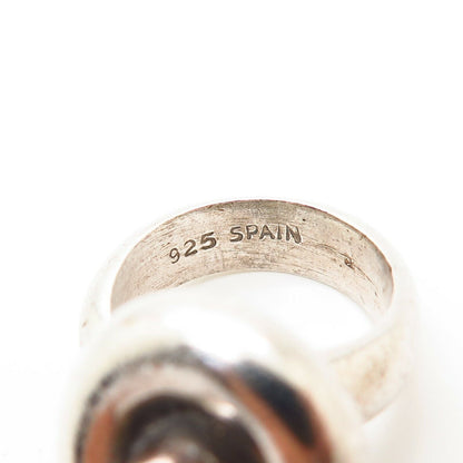 925 Sterling Silver Vintage Spain Knot Design Solid Ring