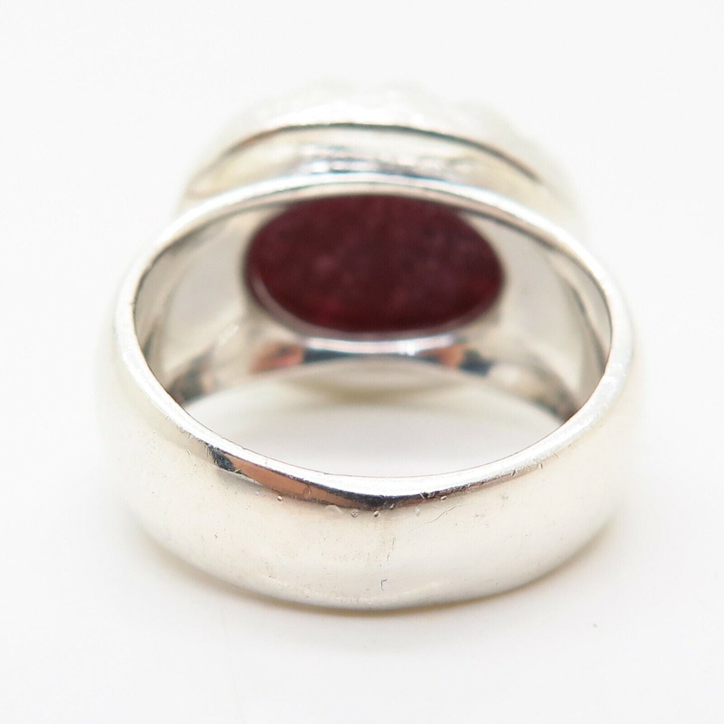 925 Sterling Silver Real Ruby Gemstone Ring