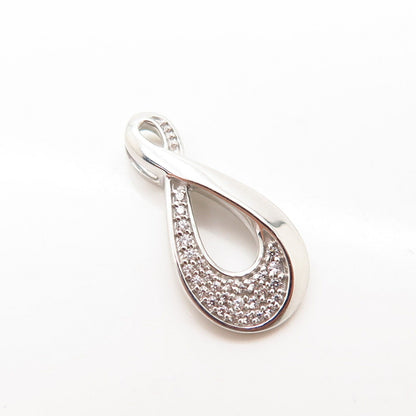 925 Sterling Silver C Z Infinity Design Slide Pendant