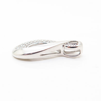 925 Sterling Silver C Z Infinity Design Slide Pendant