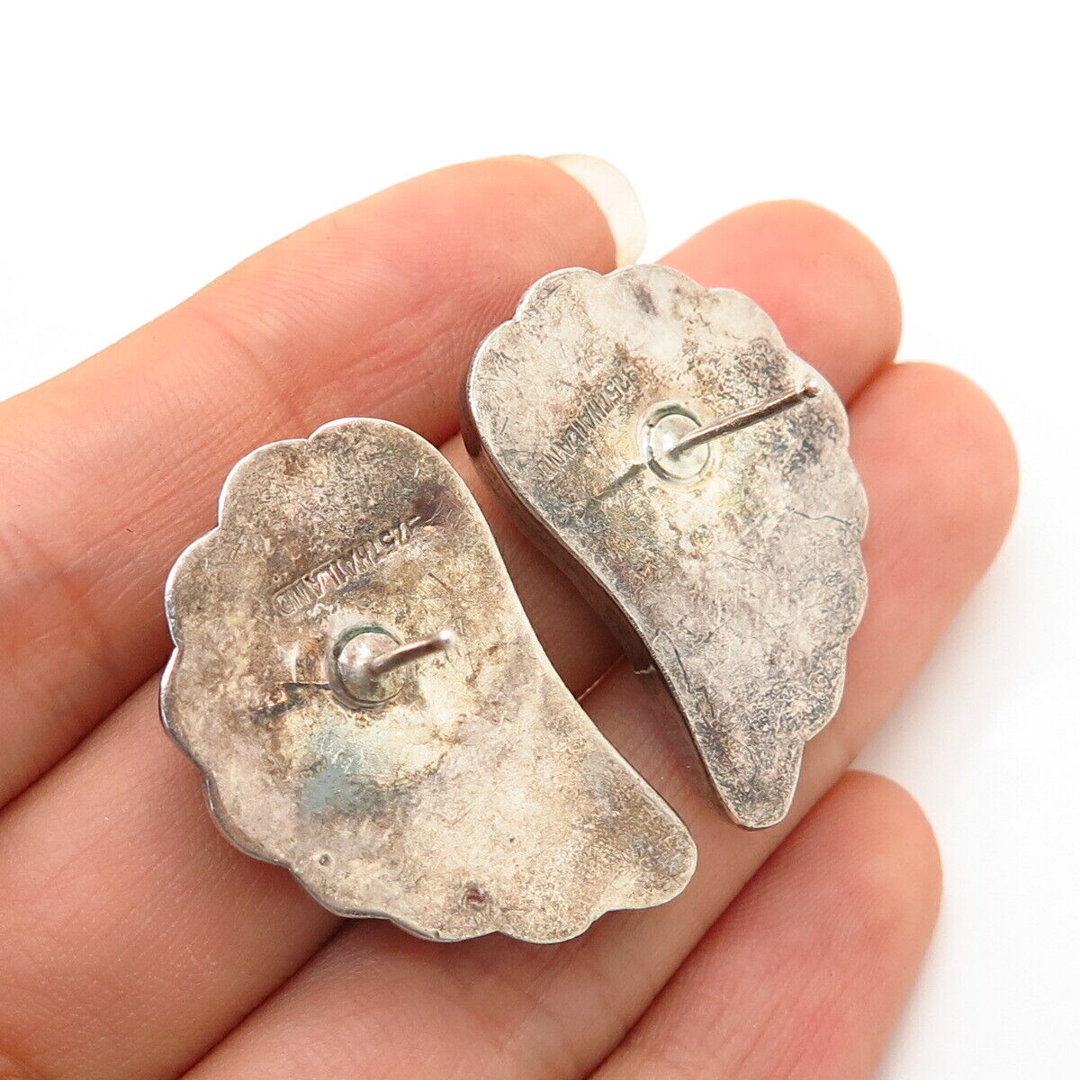 925 Sterling Silver Shell Design Hollow Earrings